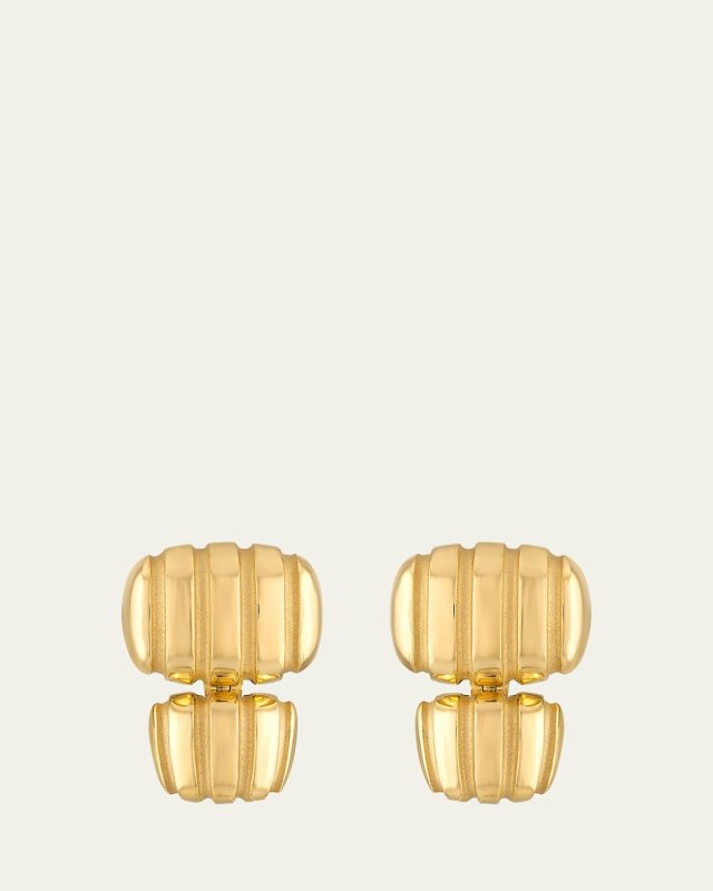 18K Yellow Gold Eos Double-Cushion Earrings